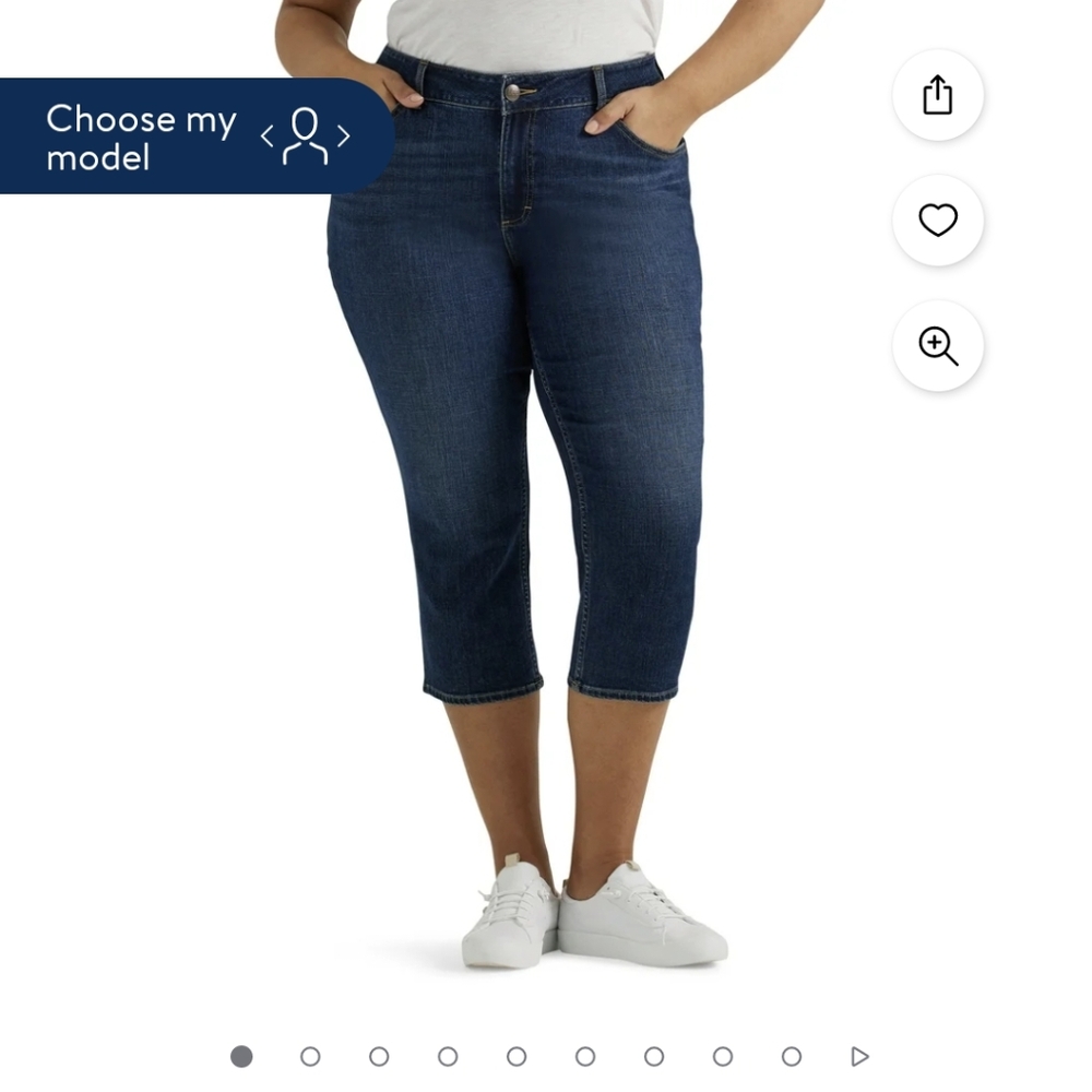 Lee Womens Plus midrise Capris